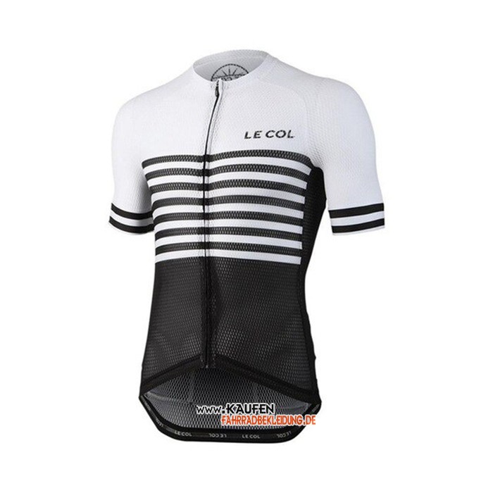 Le Col Kurzarmtrikot 2021 und Kurze Tragerhose Shwarz Wei